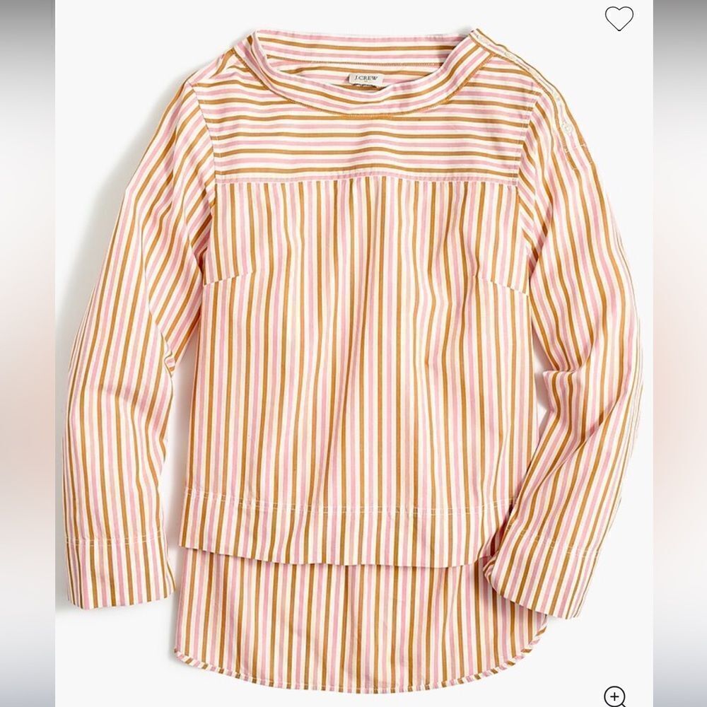 J.Crew Funnelneck top in cotton poplin Size 00